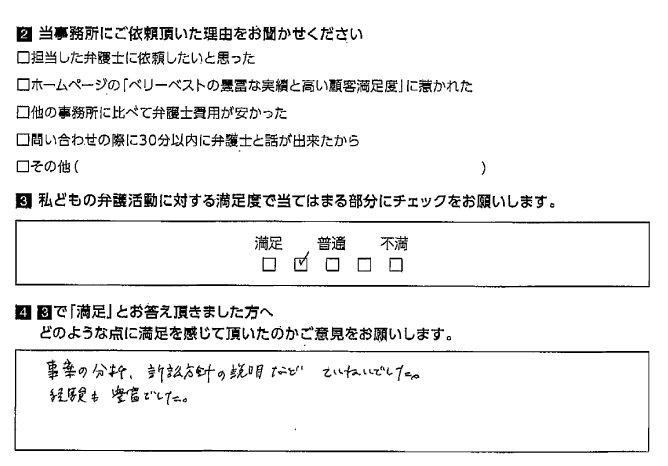 経験も豊富で丁寧な対応でした